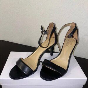 Naturalizer Womens Leah Black Open Toe Ankle Strap Dress Sandals Heels